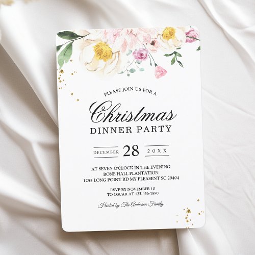 Elegant Colorful Beauty Flowers  Invitation