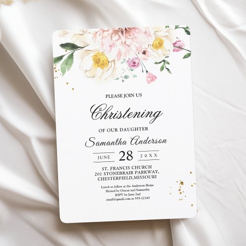 Elegant Colorful Beauty Flowers  Invitation