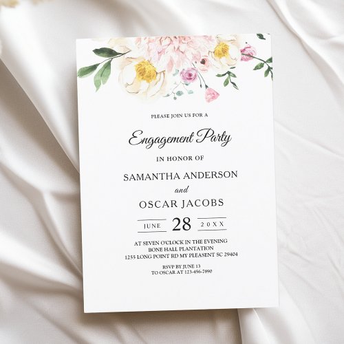 Elegant Colorful Beauty Flowers  Invitation