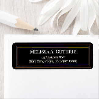 Elegant Colorful Border Personalized Return Label