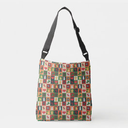 Elegant Colorful Christmas Pattern Crossbody Bag