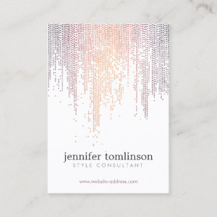 Elegant Colorful Confetti Rain Pattern Business Card