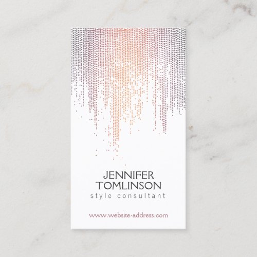 Elegant Colorful Dot Pattern on White Business Card