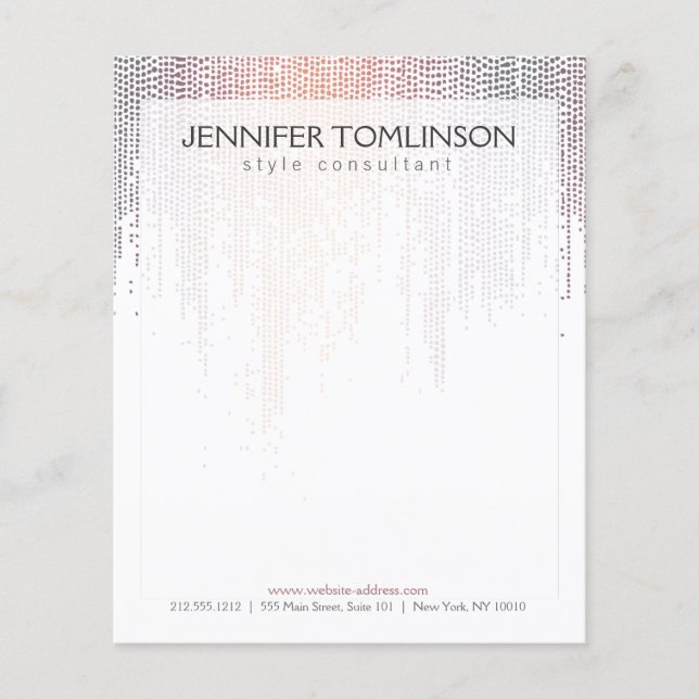 Elegant Colorful Confetti Rain Pattern Flyer (Front)