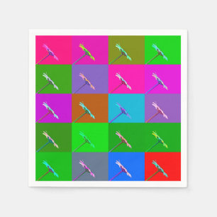 Elegant Colorful Daisy Squares, Fun Floral Napkins