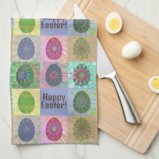 Elegant Colorful Eggs Abstract Art Easter