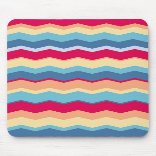 Elegant Colorful Festive Abstract Waves Pattern  Mouse Pad