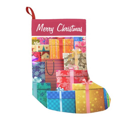 Elegant Colorful Festive Holiday Gift Shopping  Small Christmas Stocking