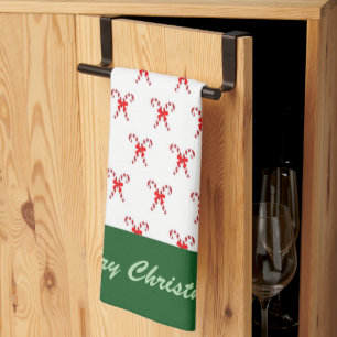 Elegant Colorful Festive Winter Merry Christmas Kitchen Towel