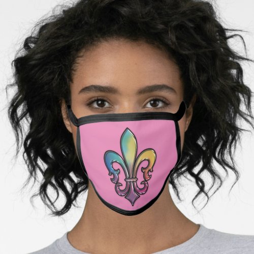 Elegant Colorful Fleur de Lis Design Mask