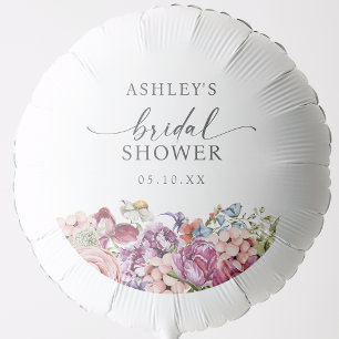 Elegant Colorful Floral Bridal Shower Balloon