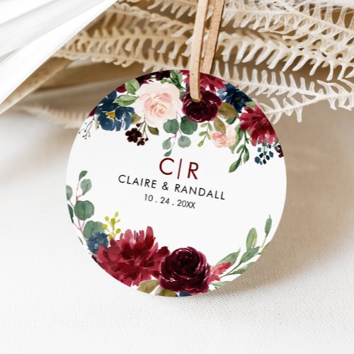 Elegant Colorful Floral Delight Wedding  Classic Round Sticker