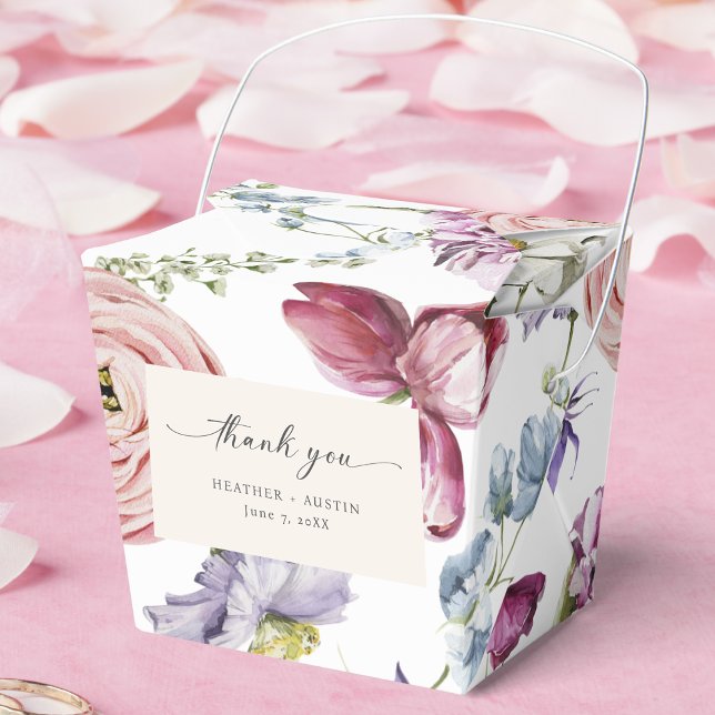 Elegant Colorful Floral Favor Boxes (Elegant Colorful Jewel Tone Floral Favor Boxes by Painted Paperie
)