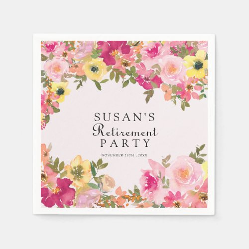 Elegant Colorful Floral Retirement Party 