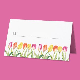 Elegant Colorful Floral Tulips Happy Easter