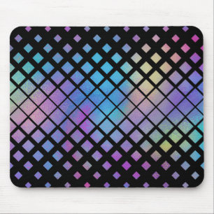 Elegant Colorful Geometric Diamonds Tiles Pattern Mouse Pad