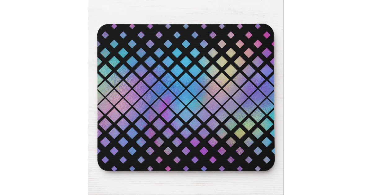 Elegant Colorful Geometric Diamonds Tiles Pattern Mouse Pad | Zazzle
