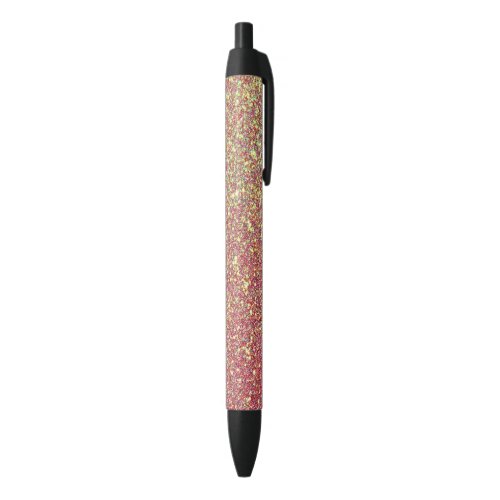 Elegant Colorful Glitter Black Ink Pen