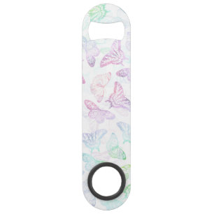 Elegant Colorful Glitter Butterfly Design Bar Key