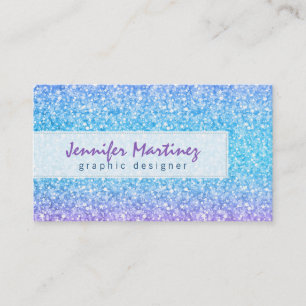 Elegant Colorful Glitter & Sparkles Pattern Business Card