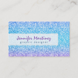 Elegant Colorful Glitter & Sparkles Pattern Business Card