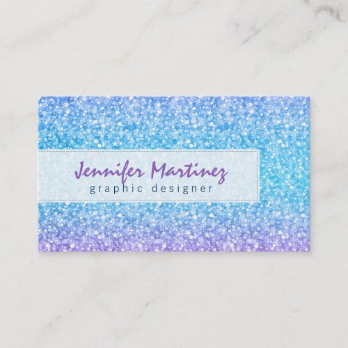 Elegant Colorful Glitter  Sparkles Pattern Business Card