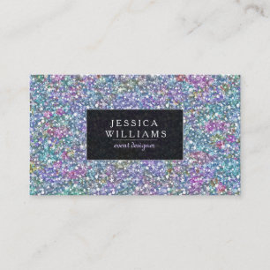 Elegant Colorful Glitter & Sparkles Print Business Card