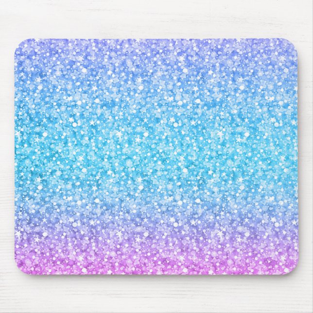 Elegant Colorful Glitter & Sparkles Texture Mouse Pad (Front)