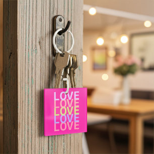 Elegant Colorful LOVE Keychain