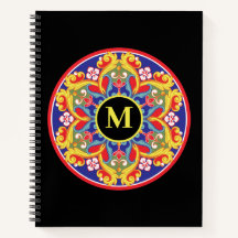 Elegant Colorful Mandala Monogram Back to School