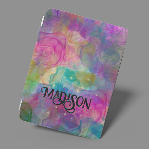 Elegant colorful marble art monogram iPad air cove Mini Cover
