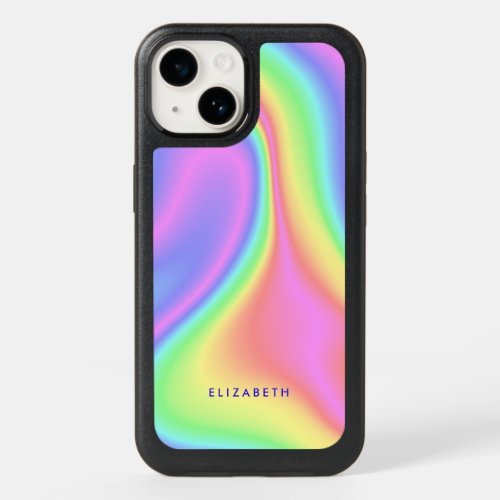 Elegant Colorful Marble Liquid Rainbow Stylish OtterBox iPhone 14 Case