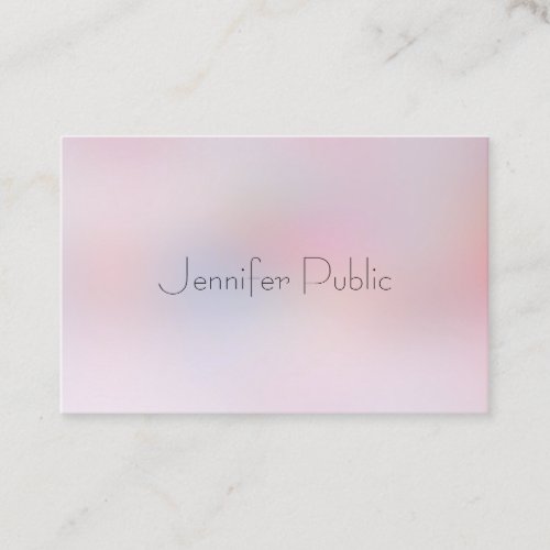Elegant Colorful Minimalist Template Modern Business Card