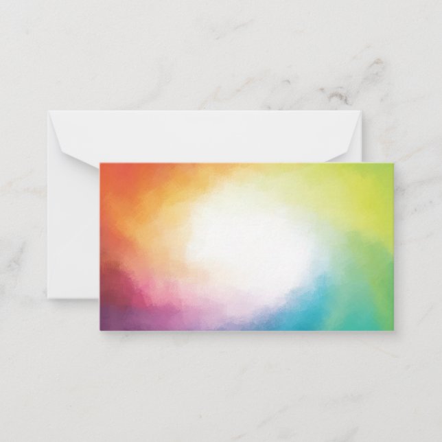 Elegant Colorful Modern Abstract Artwork Trendy Note Card (Front)