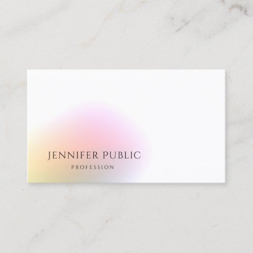 Elegant Colorful Modern Minimalist Template Business Card