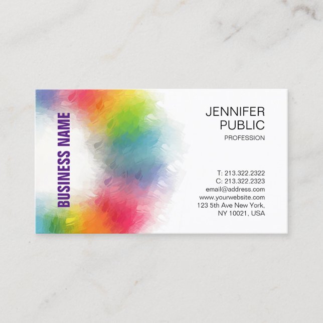 Elegant Colorful Modern Professional Template Business Card (Front)