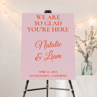 Elegant Colorful Modern Retro Bold Wedding Welcome