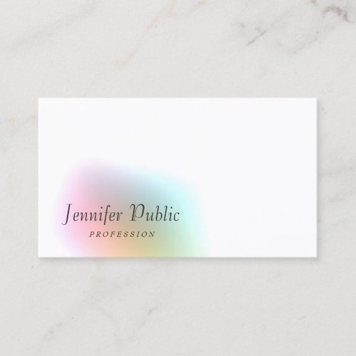 Elegant Colorful Modern Simple Template Trendy Business Card