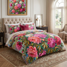 Elegant Colorful Painted Peony Flowers