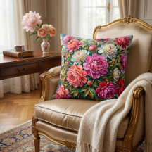 Elegant Colorful Painted Peony Flowers