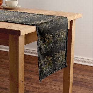 Elegant Colorful Partridges Medium Table Runner