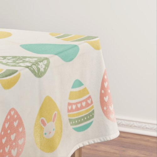 Elegant Colorful Pastel Eggs Easter Brunch Tablecloth