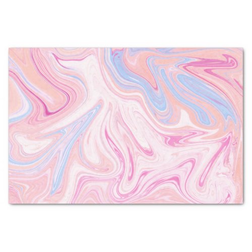 Elegant colorful pastel pink blue orange marble tissue paper