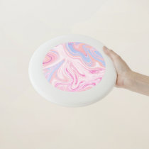 Elegant colorful pastel pink blue orange marble Wham-O frisbee