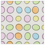 Elegant Colorful Pastel Retro Ovals Pattern Fabric