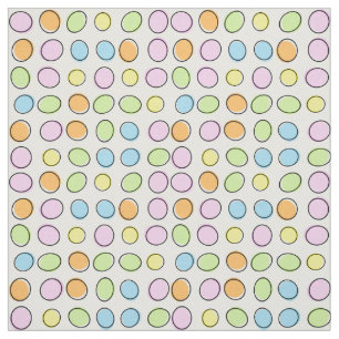 Elegant Colorful Pastel Retro Ovals Pattern Fabric