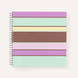 Elegant Colorful Pastel Stripes Pink Green Brown