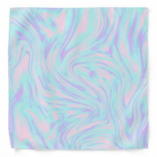 elegant colorful pink blue purple white marble bandana