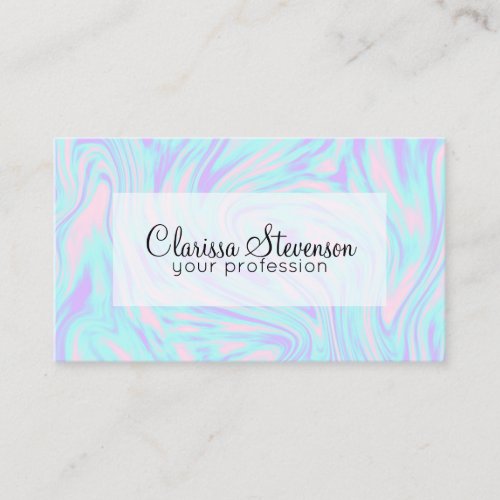 elegant colorful pink blue purple white marble business card