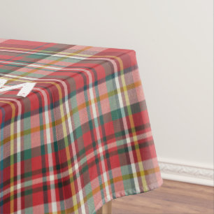 Elegant Colorful Plaid Christmas Family Home Tablecloth